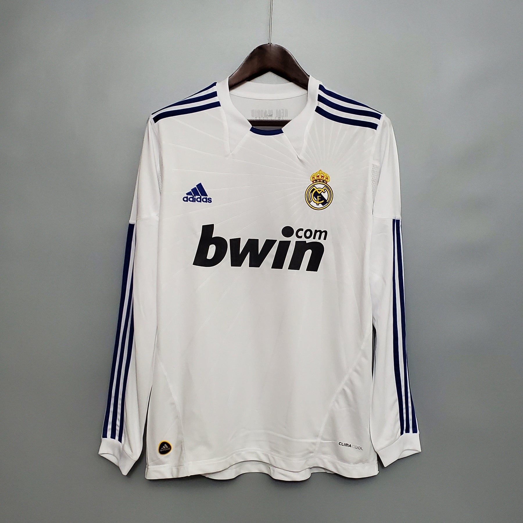 CAMISA REAL MADRID MANGA LONGA RETRÔ HOME 10/11