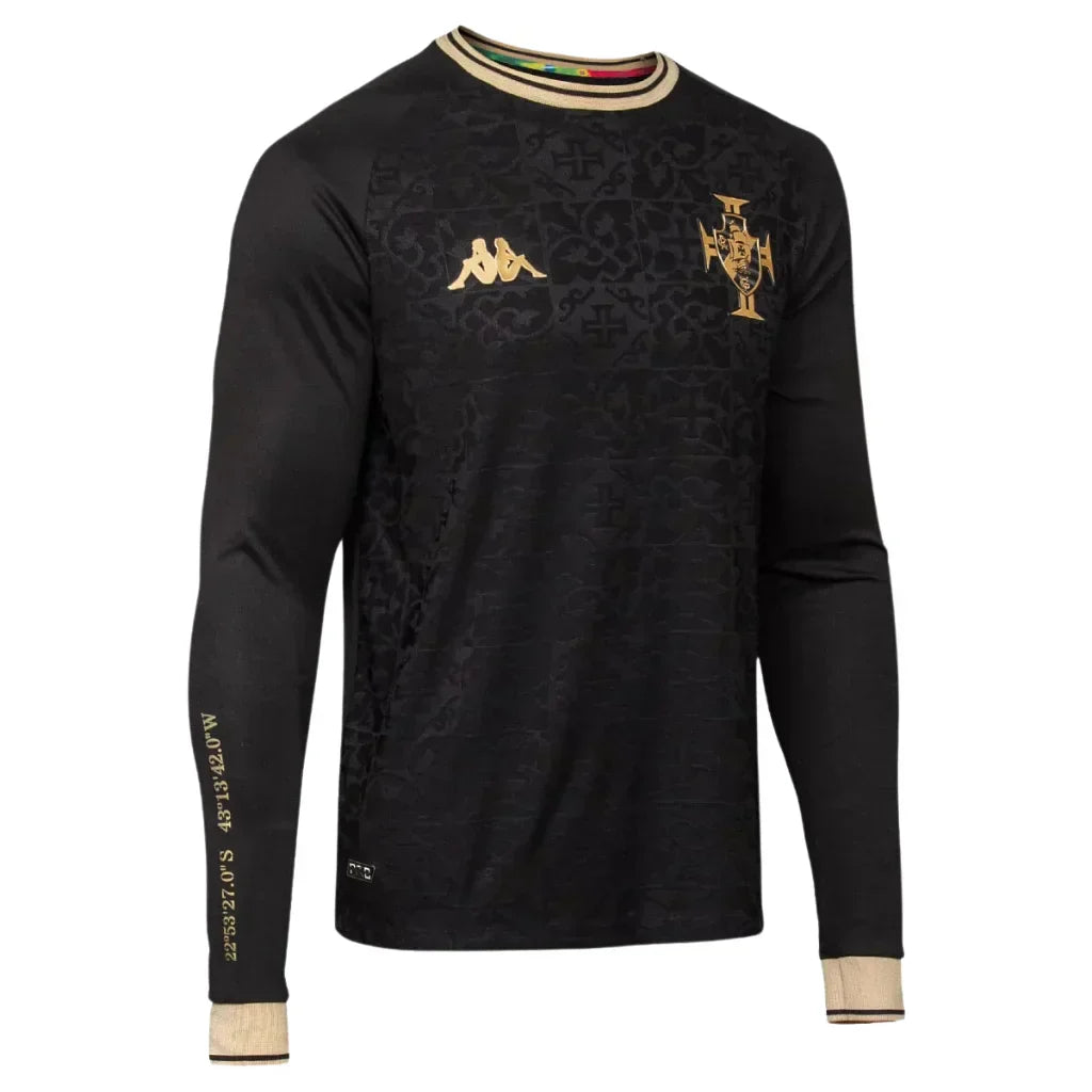 Camisa Vasco da Gama III Manga Longa Masculina - Preto