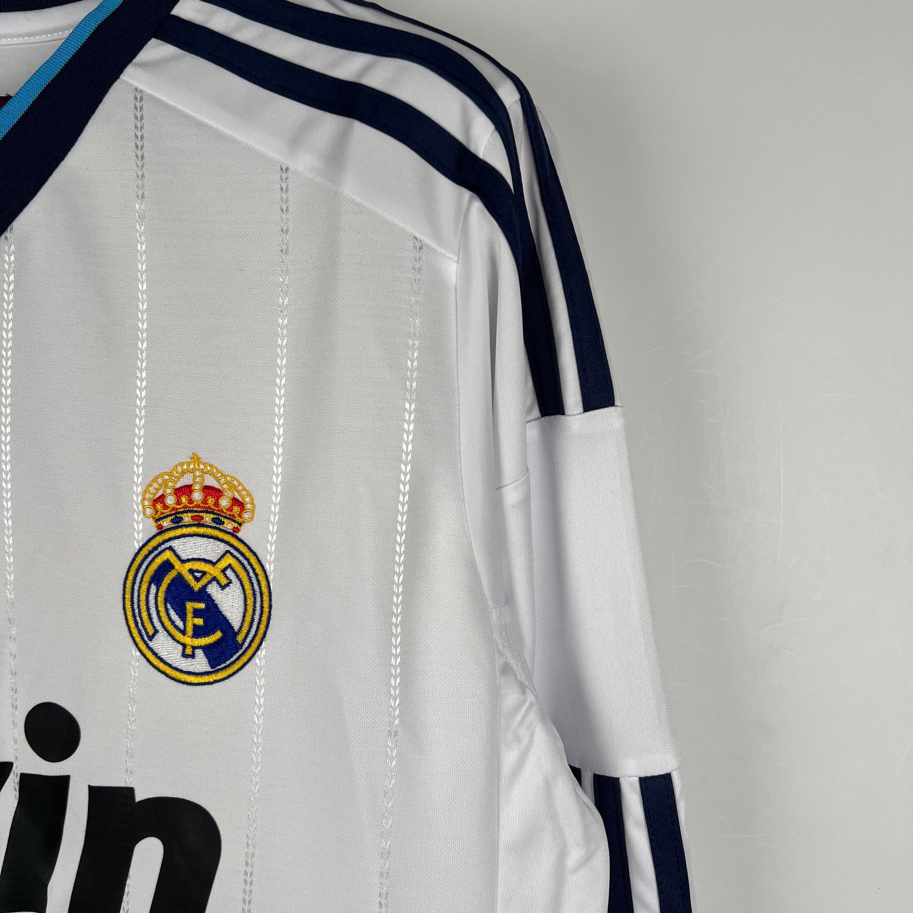 CAMISA REAL MADRID MANGA LONGA RETRÔ HOME 12/13