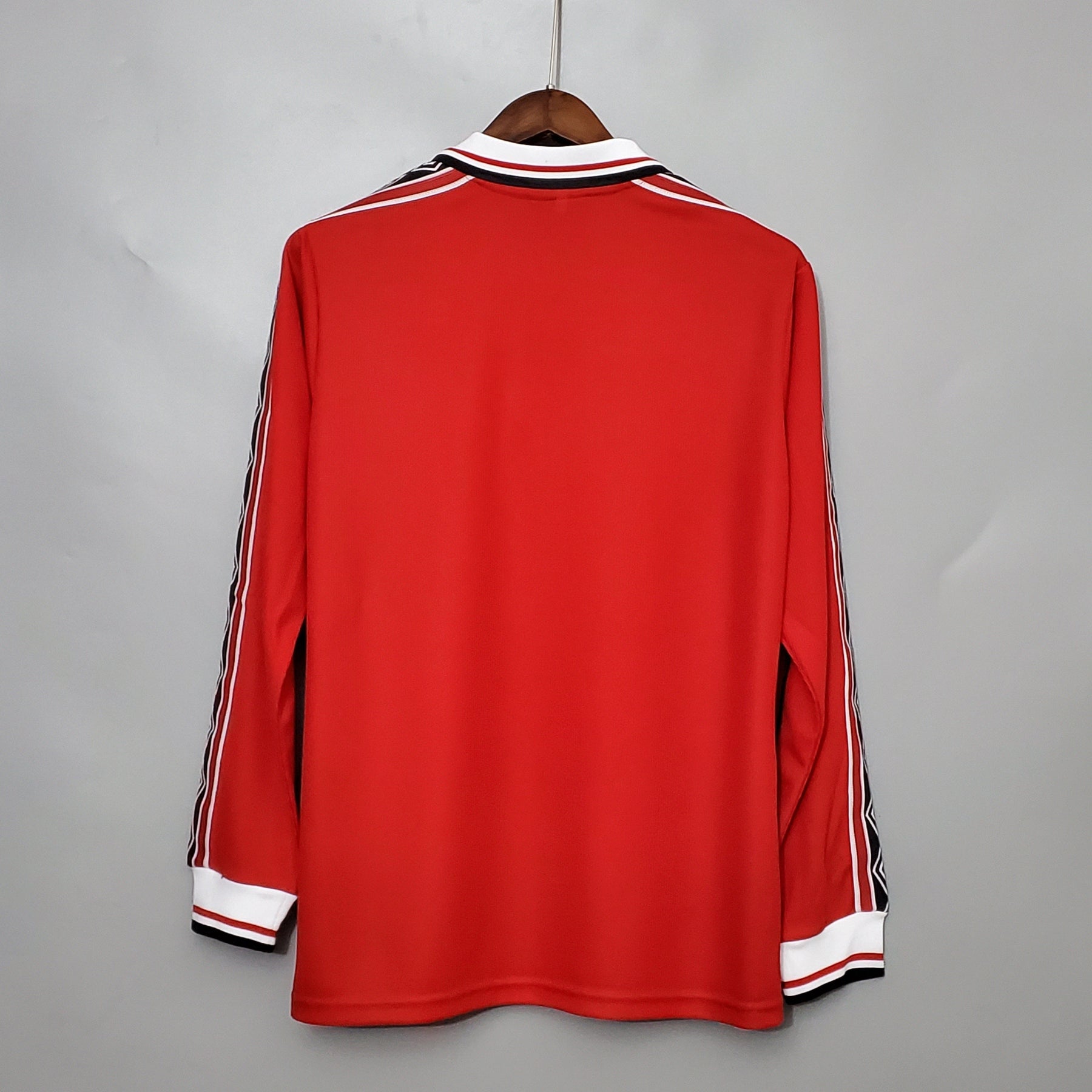 CAMISA RETRÔ MANCHESTER UNITED HOME MANGA LONGA 98/99