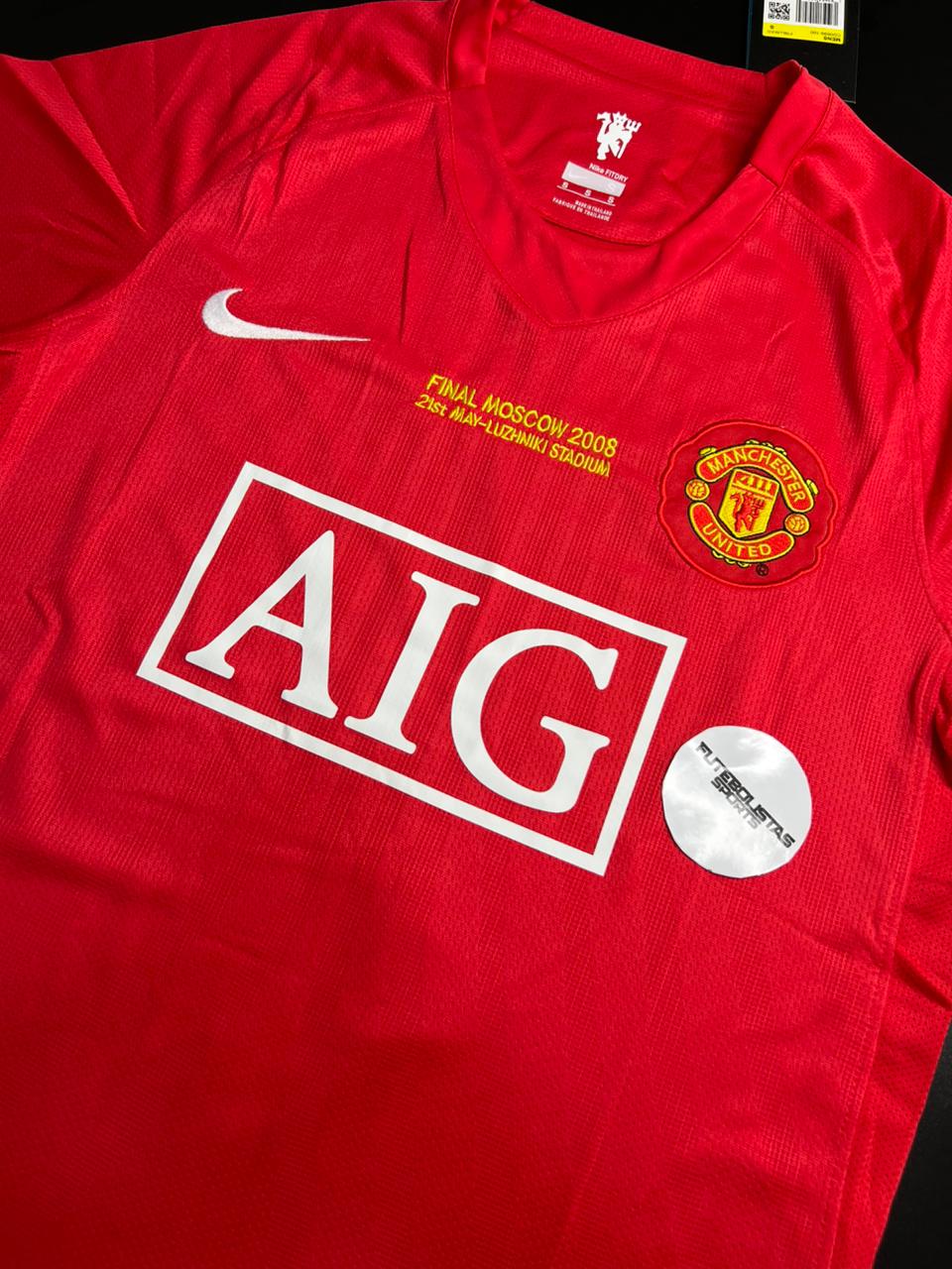 Camisa Retrô Manchester United 2007/08 Edição Champions League
