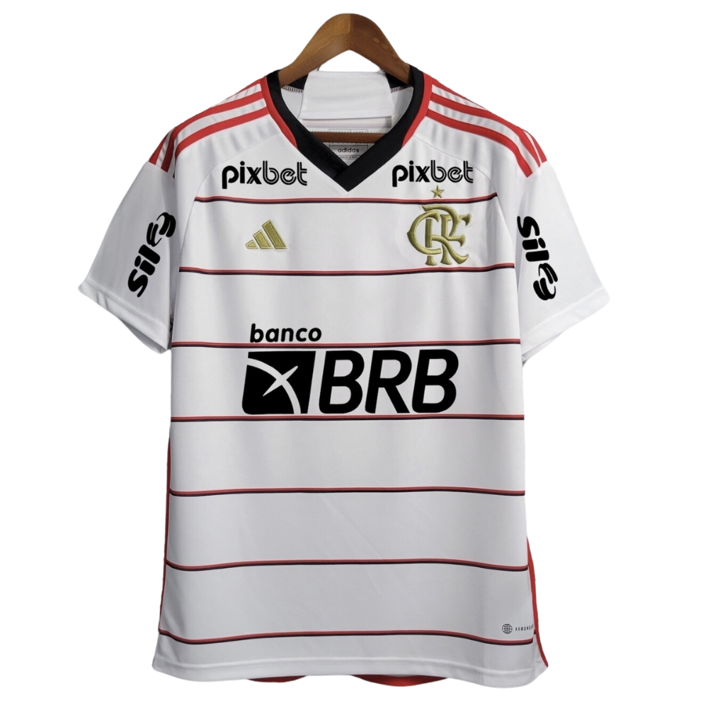 Camisa Masculina Flamengo II 2023/24 - Patrocínios + Patchs