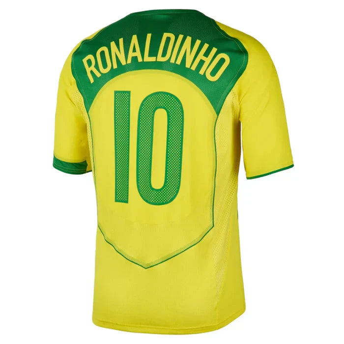 Camisa Brasil Retrô 2004 Home - Ronaldinho #10