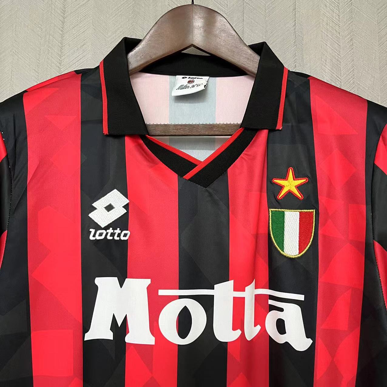 CAMISA RETRÔ MILAN HOME MANGA LONGA 93/94