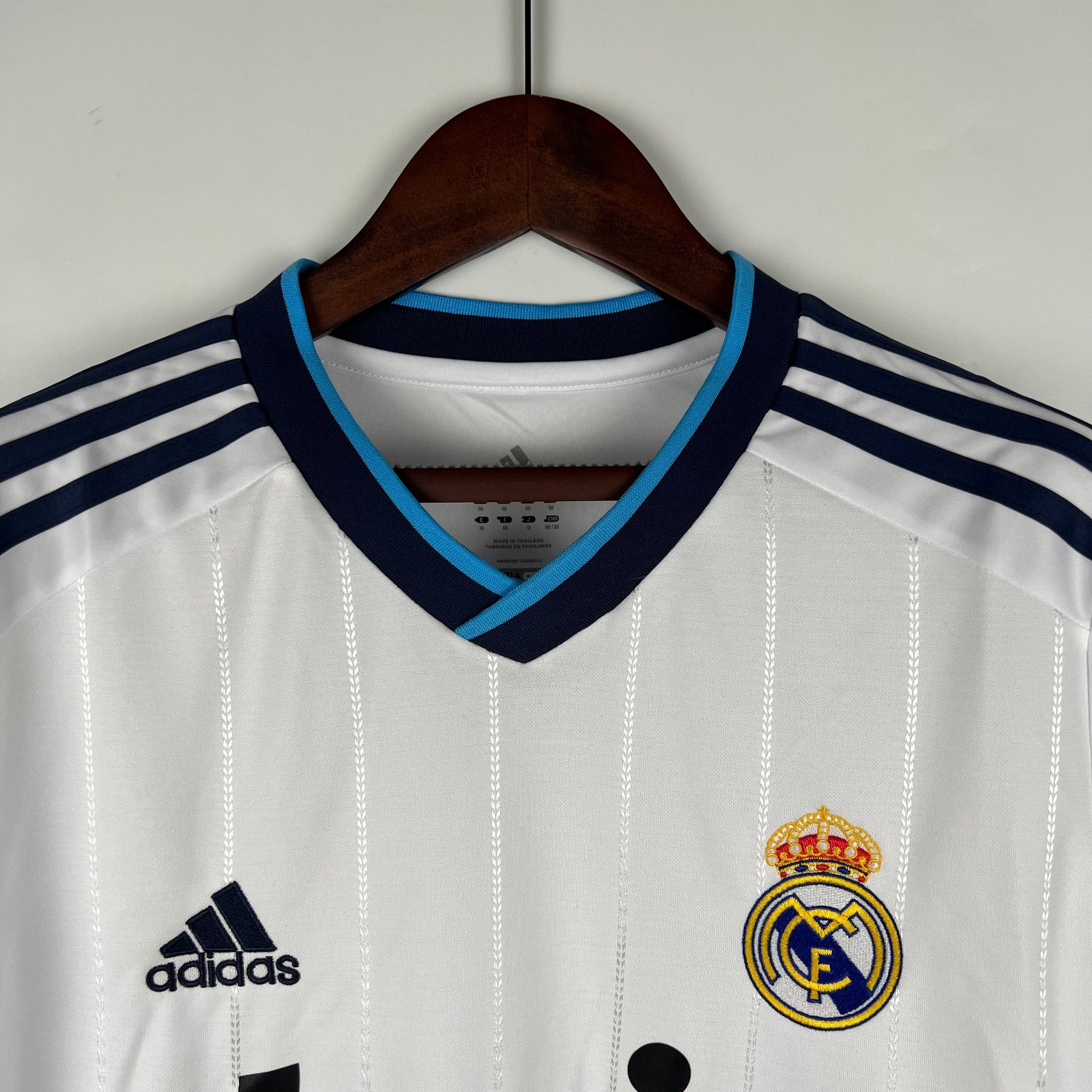 CAMISA REAL MADRID MANGA LONGA RETRÔ HOME 12/13