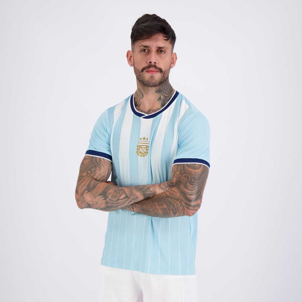 Camisa Argentina Lanes Azul 9 J. Alvarez