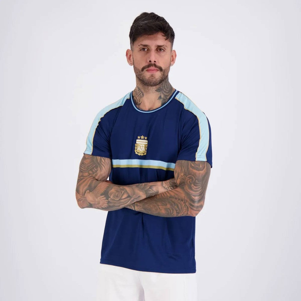 Camisa Argentina Tracks Marinho 9 J. Alvarez