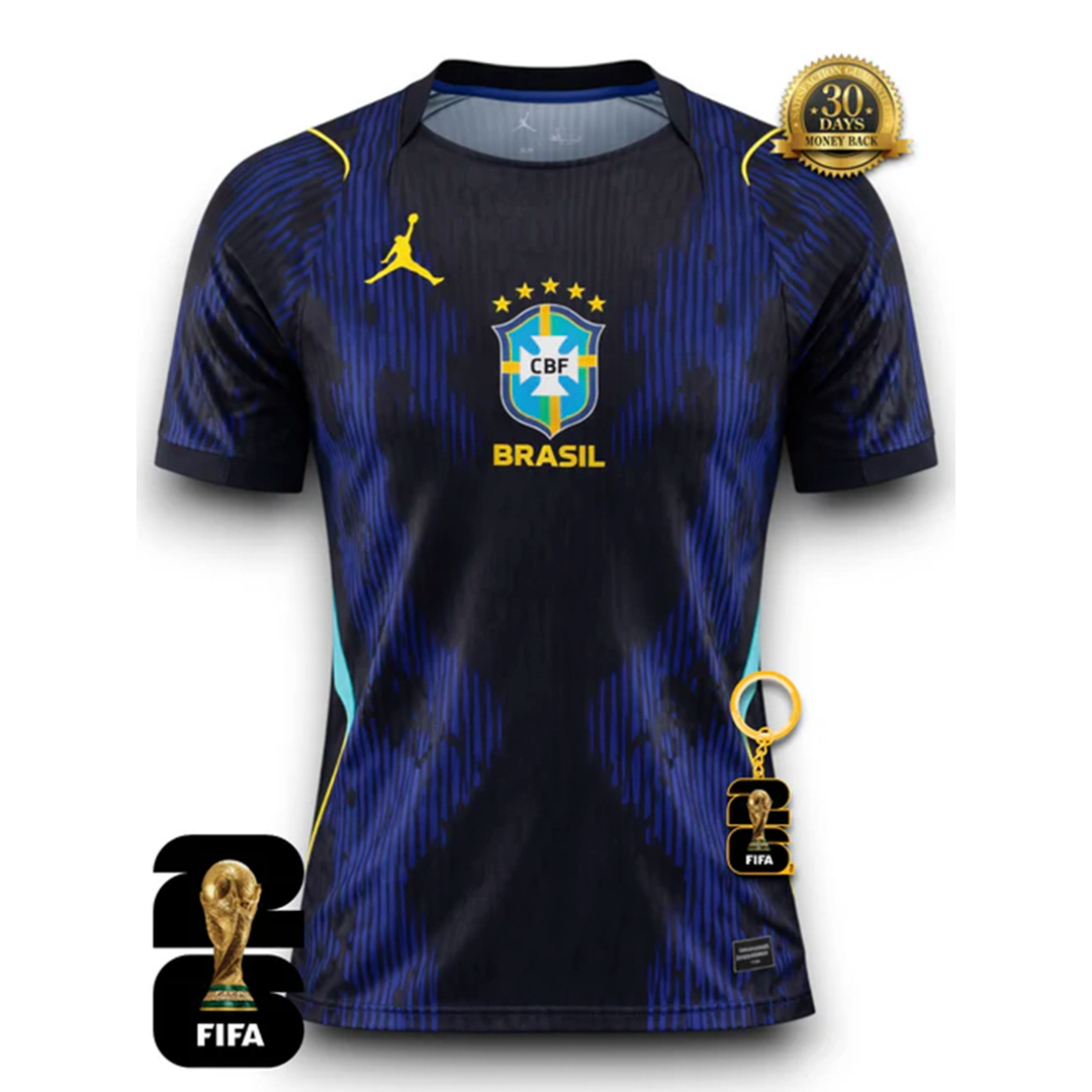 Camisa Brasil Away Azul 2026 Jordan - Versão Torcedor