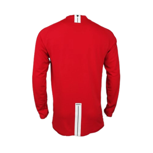 Camisa Retrô Manchester United 2007/08 Manga Longa Edição Champions League