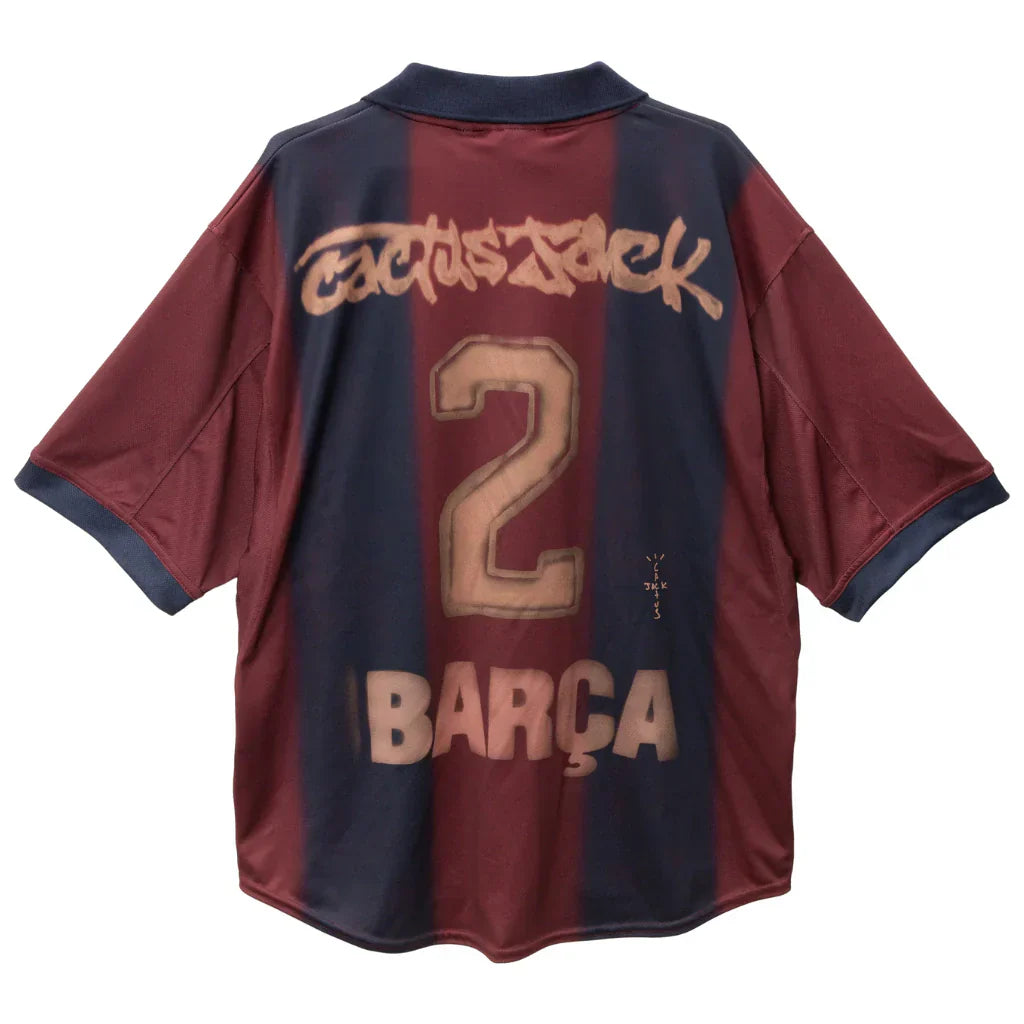 Camisa Barcelona I 2000/01 Retrô x Travis Scott Skeleton