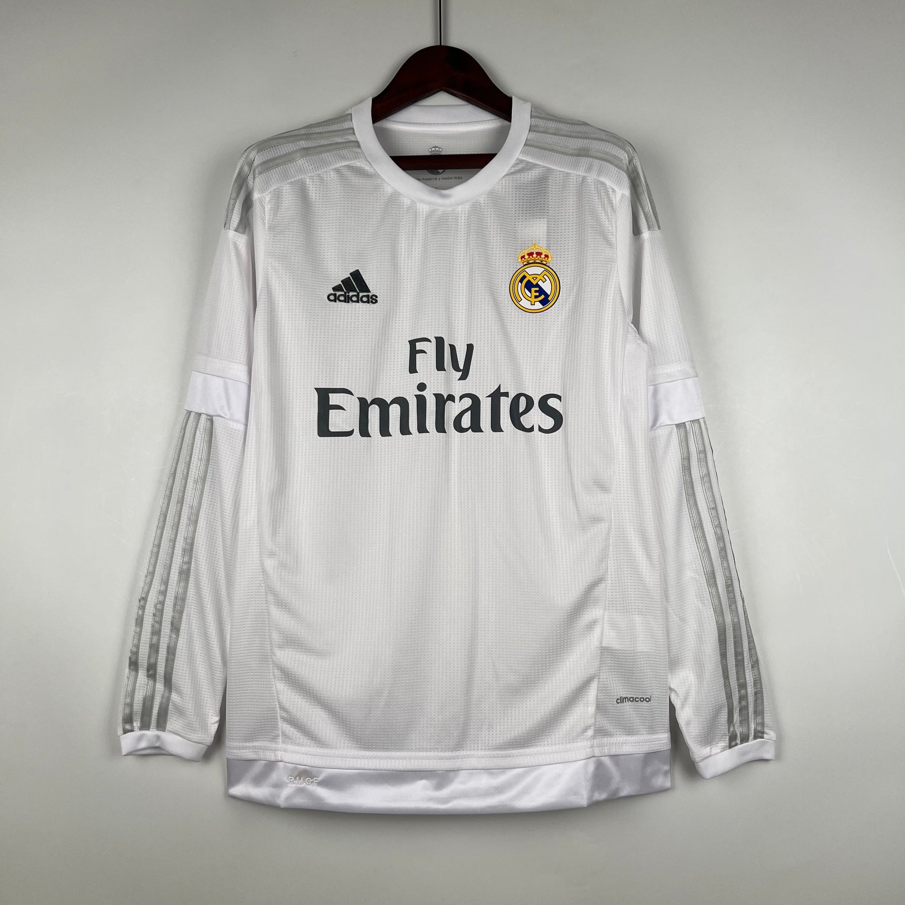CAMISA REAL MADRID MANGA LONGA RETRÔ HOME 15/16
