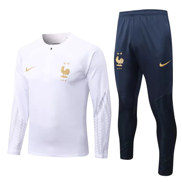 Conjunto de Treino França 2023 Branco - JM sports