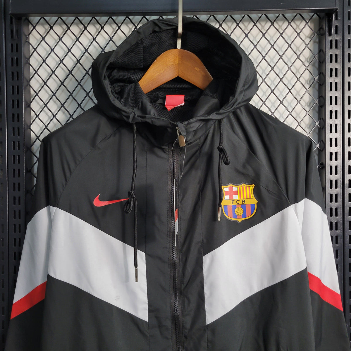Jaqueta Corta Vento Barcelona 23/24 - Preto - JM sports