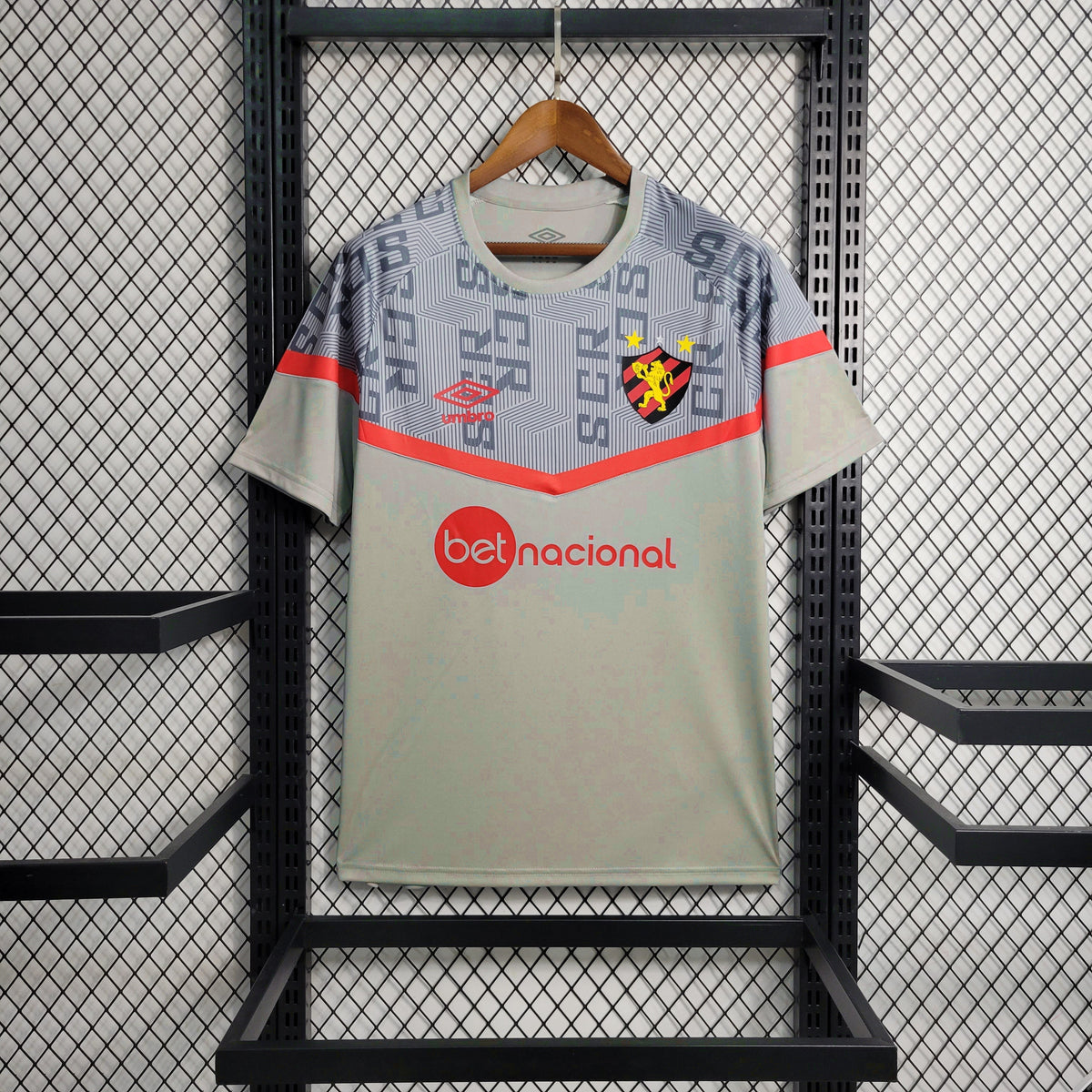 Camisa Sport Recife Treino 23/24 - Umbro Torcedor Masculina - Cinza - JM sports