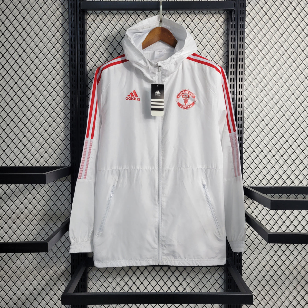 Jaqueta Corta Vento Manchester United 23/24 - Branca - JM sports