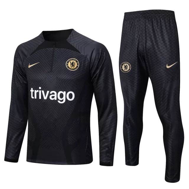 Conjunto de Treino do Chelsea 22/23 Preto - JM sports