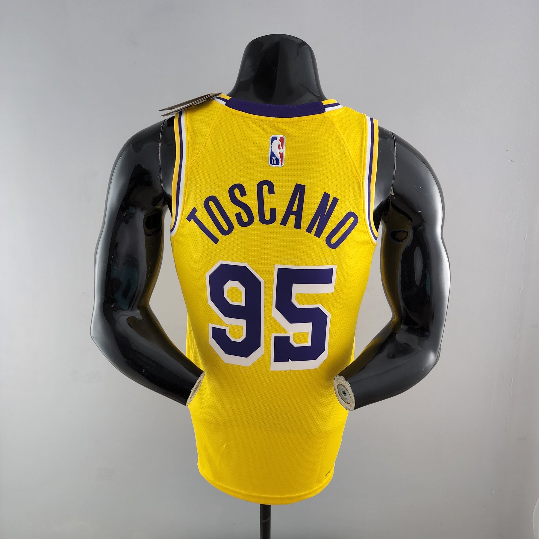 Camisa NBA Lakers #95 Toscano Amarela 75° Aniversário - 23/24