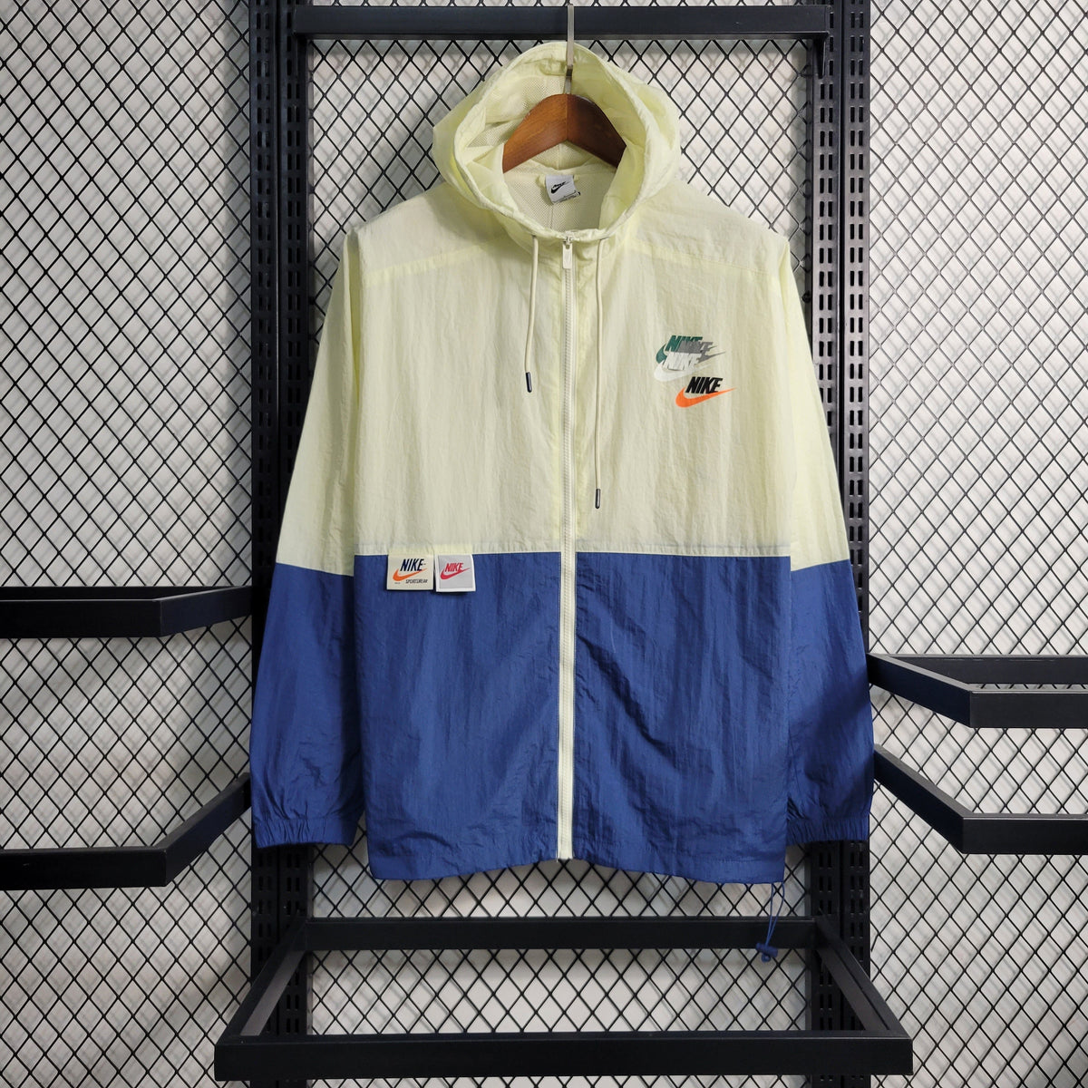 Jaqueta Corta Vento Nike 23/24 - Bege e Azul - JM sports