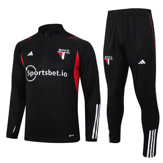 Conjunto de Treino São Paulo 2023 Preto - JM sports