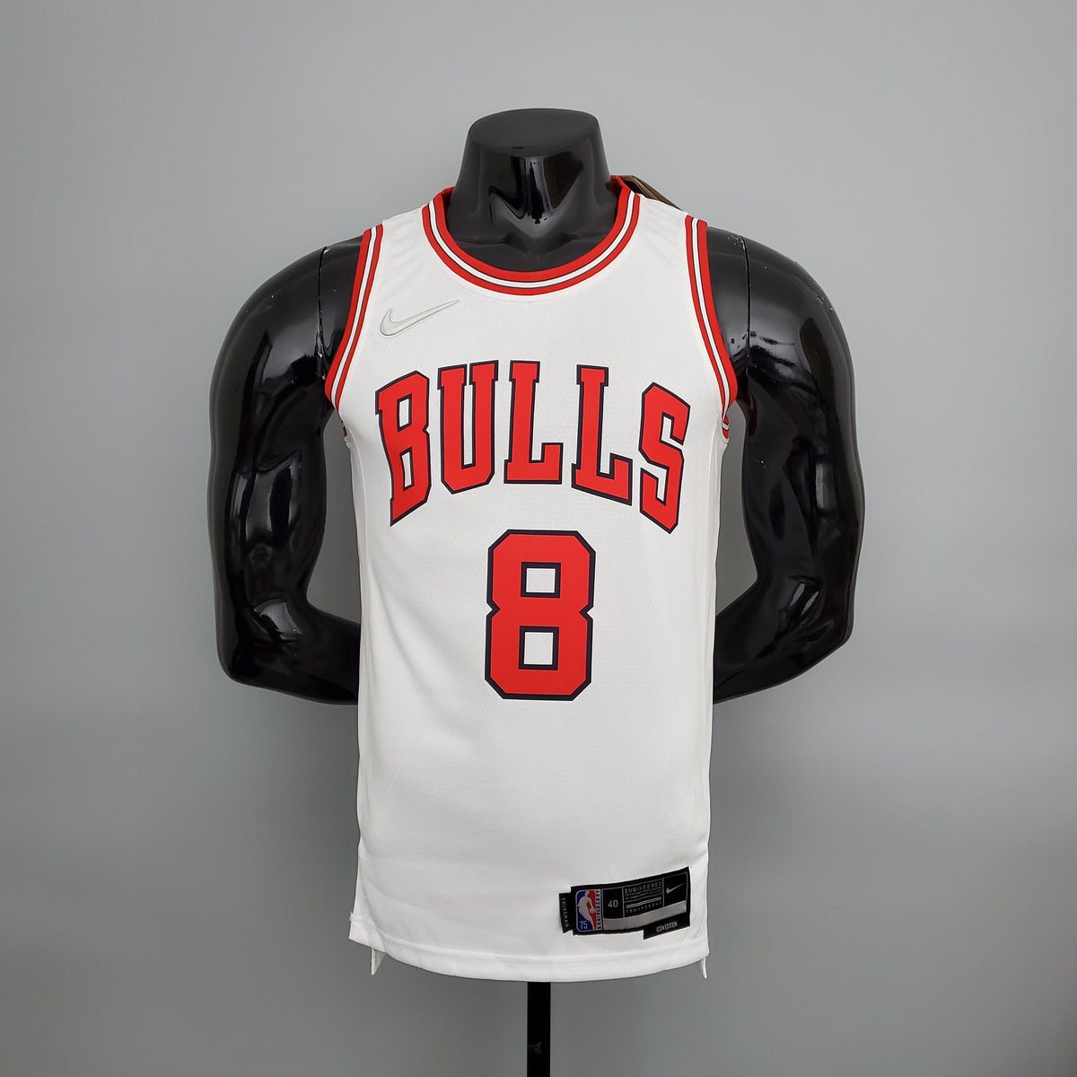 Camisa NBA Chicago Bulls #8 LaVine - 75° Aniversário White - JM sports