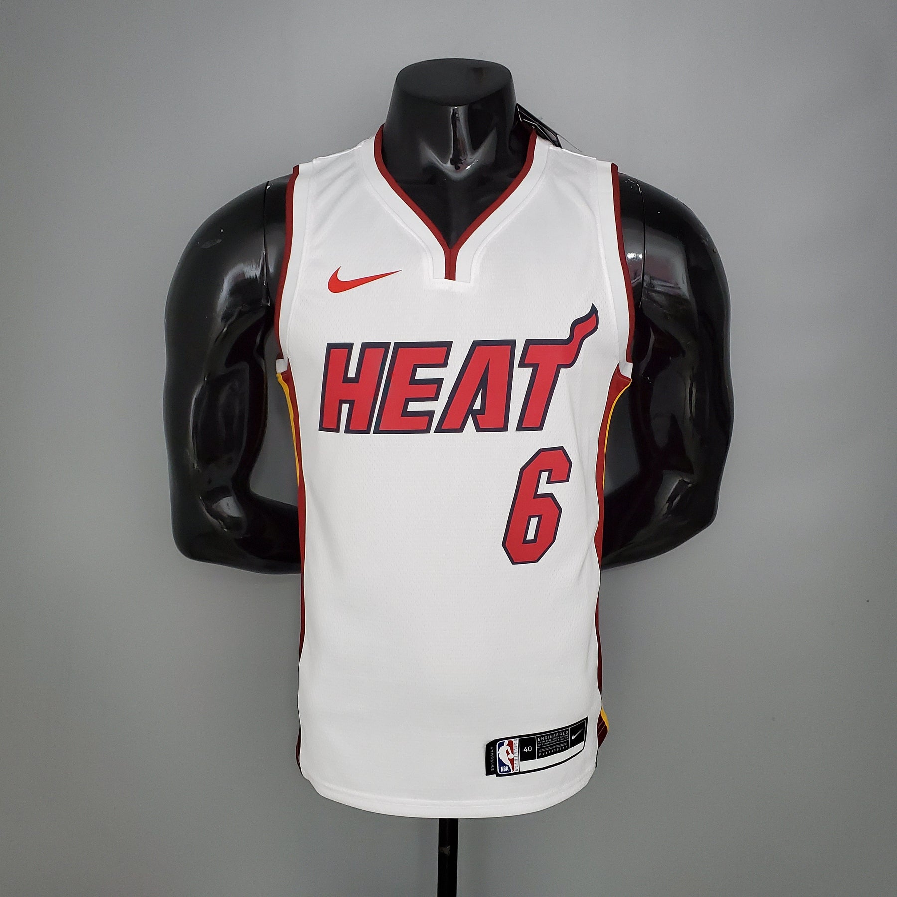 Camisa NBA Miami Heat #6 James - 75° Aniversário White