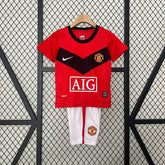 KIT INFANTIL RETRÔ MANCHESTER UNITED HOME 09/10