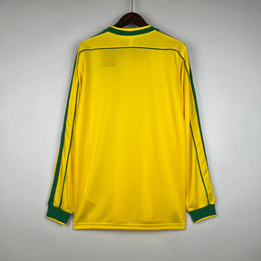 CAMISA RETRÔ MANGA LONGA BRASIL HOME 97/98