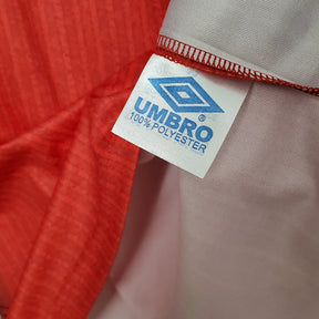 CAMISA RETRÔ MANCHESTER UNITED HOME MANGA LONGA 1996