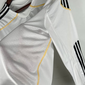 CAMISA REAL MADRID MANGA LONGA RETRÔ HOME 09/10