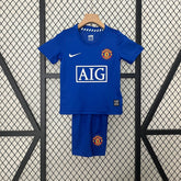 KIT INFANTIL RETRÔ MANCHESTER UNITED BLUE 08/09