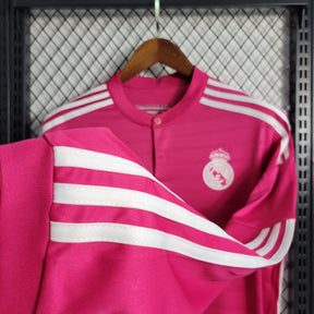 CAMISA REAL MADRID MANGA LONGA RETRÔ ROSA 14/15
