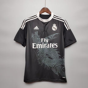 Camisa Retrô Real Madrid 2014/15  Preta Dragão Terceira