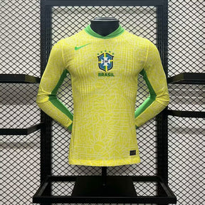Camisa Brasil I Copa América 2024 Manga Longa Masculino - Versão Jogador