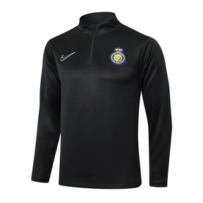 Conjunto Al Nassr Zíper Curto Treino Preto 2024/25