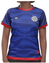 Camisa Bahia III 24/25 - Versão Feminina Baby Look Azul e Vermelho
