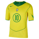Camisa Brasil Retrô 2004 Home - Ronaldinho #10