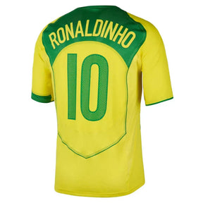 Camisa Brasil Retrô 2004 Home - Ronaldinho #10