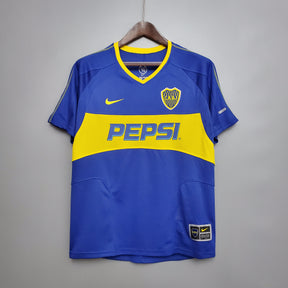CAMISA BOCA JUNIORS RETRÔ HOME 03/04