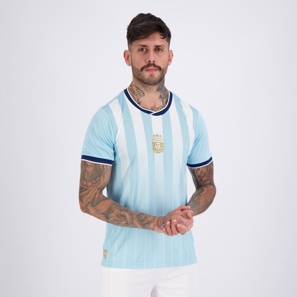 Camisa Argentina Lanes Azul 9 J. Alvarez