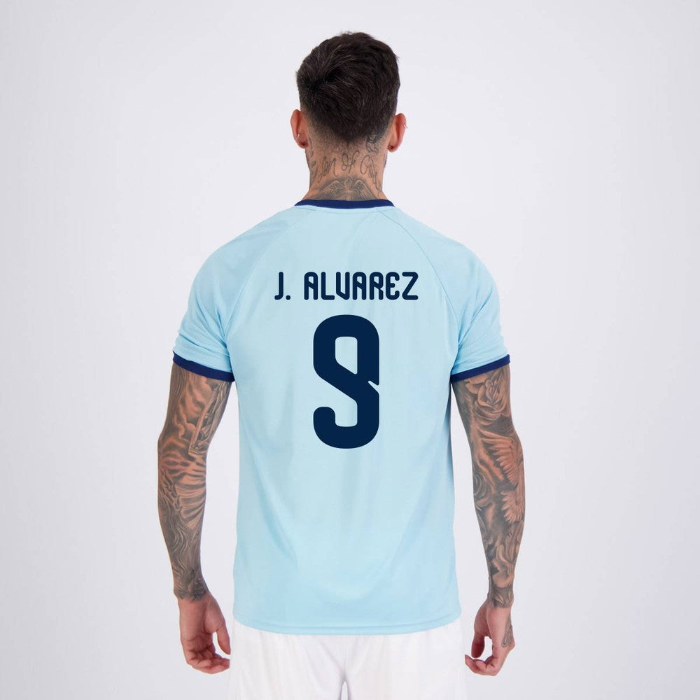 Camisa Argentina Lines Azul 9 J. Alvarez