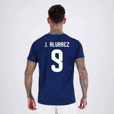 Camisa Argentina Tracks Marinho 9 J. Alvarez