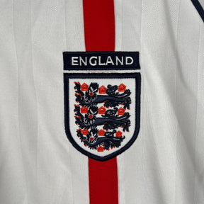 CAMISA RETRÔ INGLATERRA HOME MANGA LONGA 2002