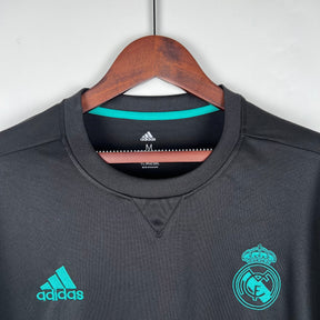 CAMISA REAL MADRID MANGA LONGA RETRÔ AWAY 17/18