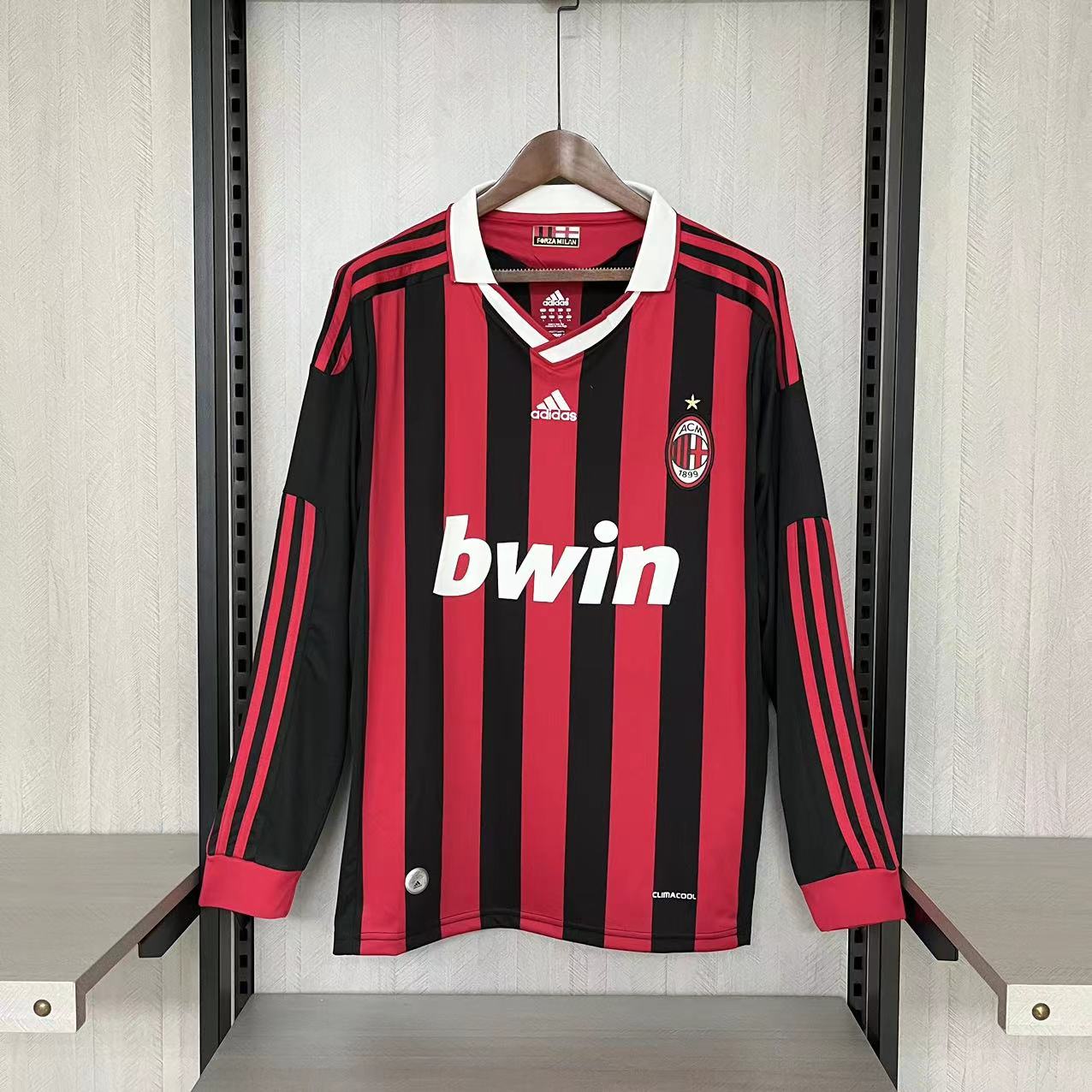 CAMISA RETRÔ MILAN HOME MANGA LONGA 09/10