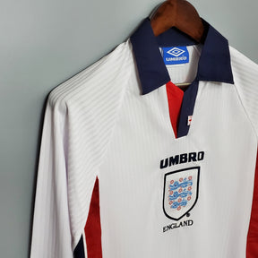 CAMISA RETRÔ INGLATERRA HOME MANGA LONGA 1998