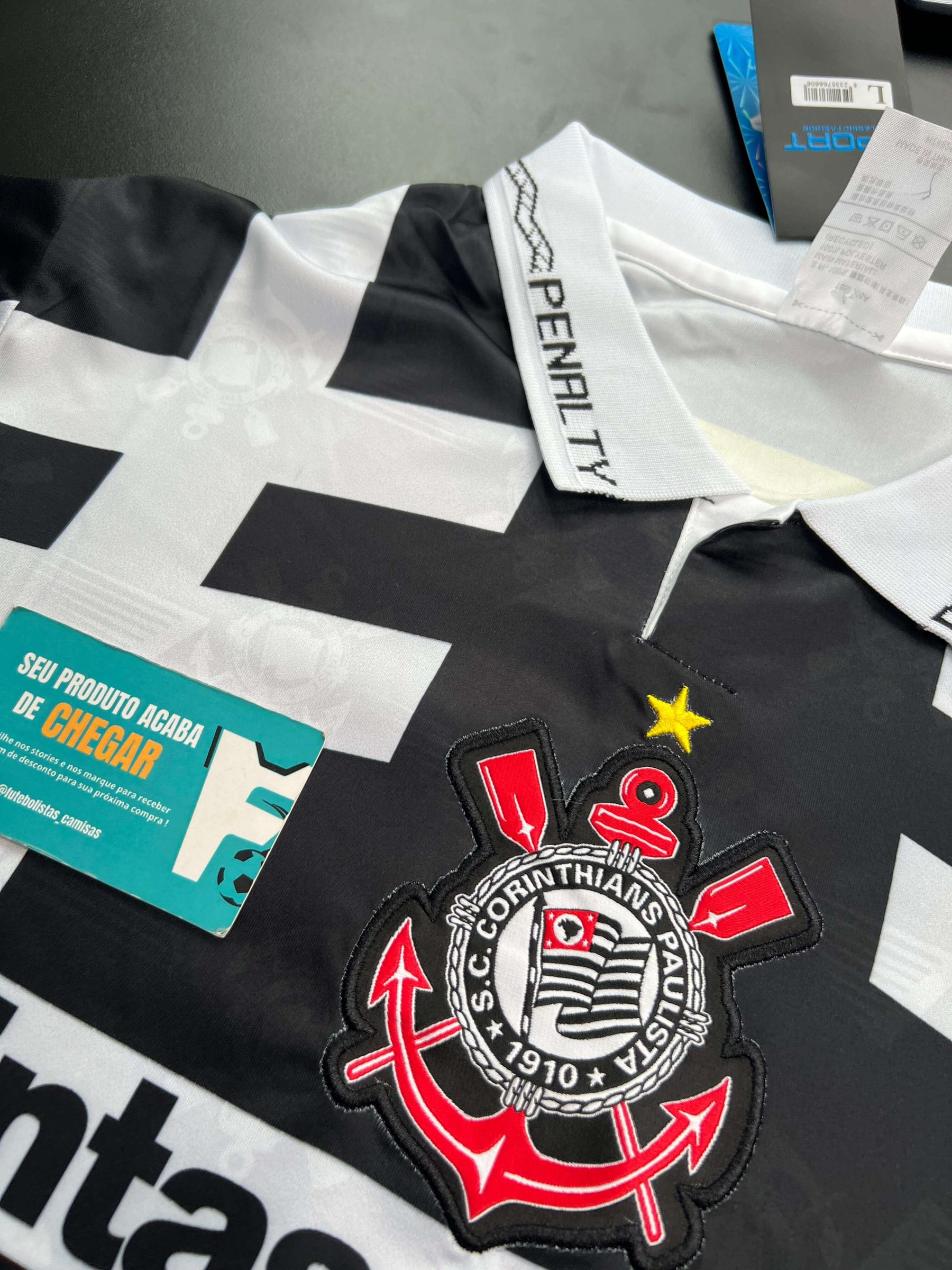 Camisa Retrô Timao Terceira 1996 TADLAPIDUS PRETA