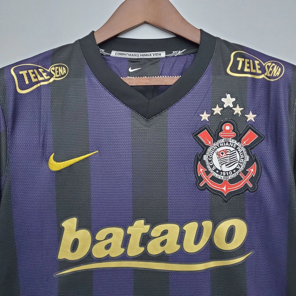 CAMISA RETRO TIMAO TERCEIRA 2009 PRETA/ROXA MASCULINA