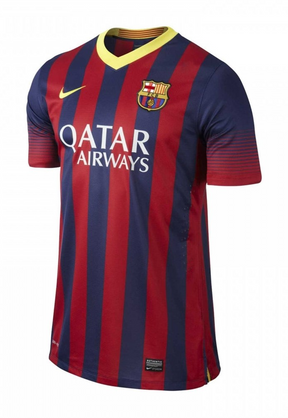 CAMISA RETRÔ BARCELONA HOME 2013/14 GRENÁ MASCULINA + CHAVEIRO ESPECIAL DE BRINDE
