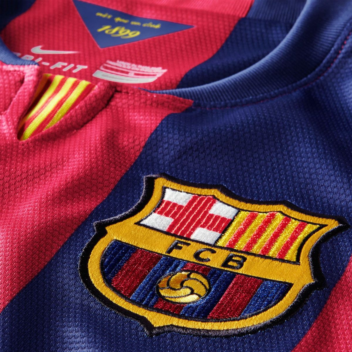 CAMISA RETRÔ  BARCELONA HOME 2014/15 GRENÁ MASCULINA + CHAVEIRO ESPECIAL DE BRINDE