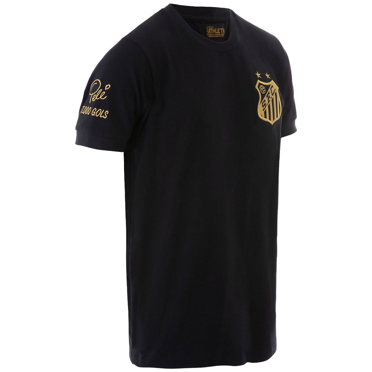 Camisa Retrô Pelé 1000 Gols Preta